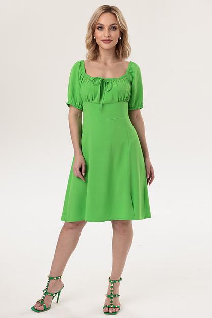 Платье штапель  6074/03/Зеленый лайм  фото 8