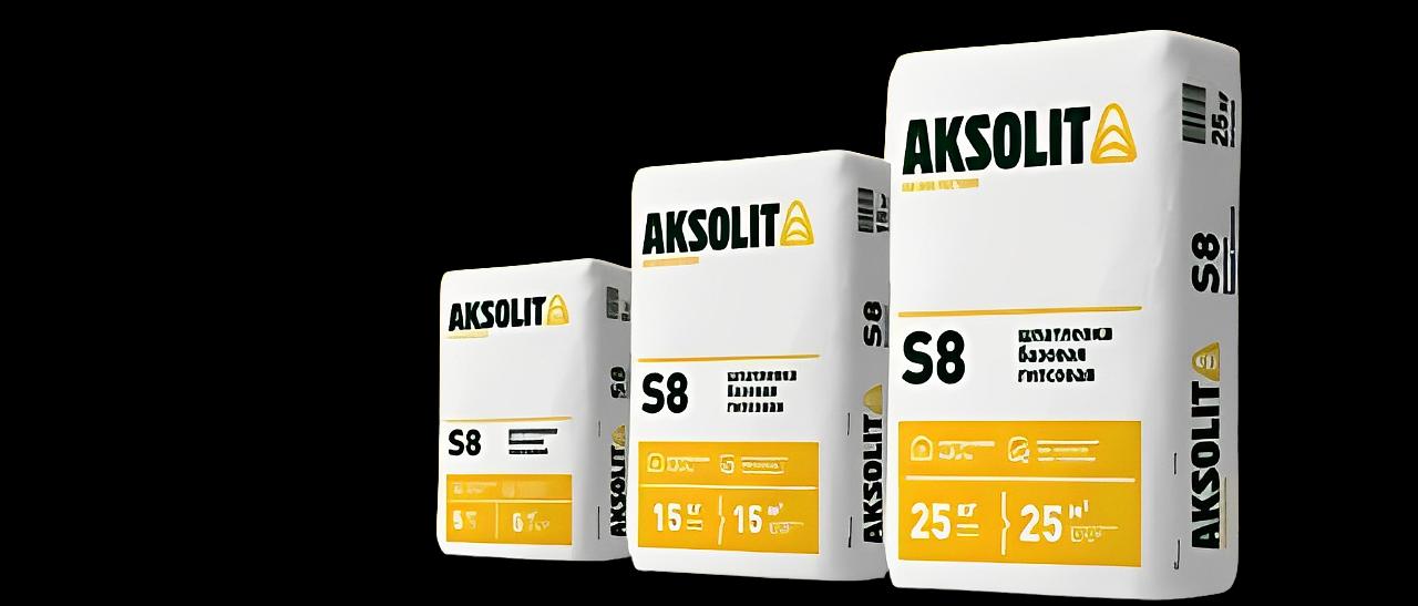 Шпатлевка базовая гипсовая AKSOLIT S8 25 кг фото 1