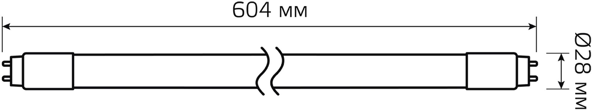 Лампа светодиодная Gauss Elementary 93022 12Вт цок.:G13 трубка 180B св.свеч.бел.нейт. (упак.:10шт) фото 5