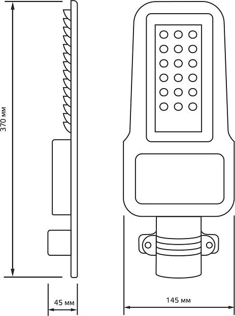 Светильник консольный Gauss Qplus 629535330 30Вт ламп.:45шт черный фото 10