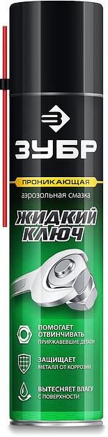 ЗУБР Жидкий ключ 400 мл, Проникающая аэрозольная смазка, ПРОФЕССИОНАЛ (41446) фото 1