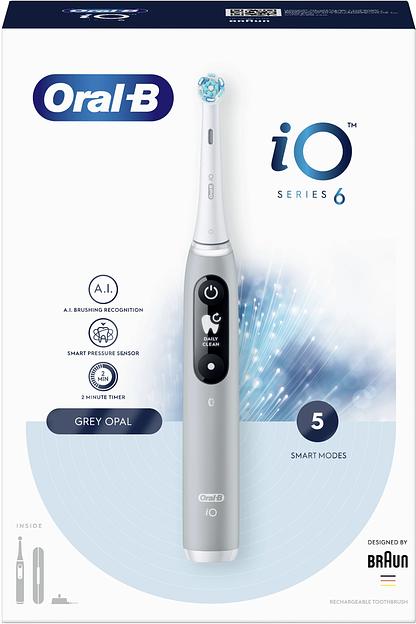 Зубная щетка электрическая Oral-B iO Series 6 Grey Opal серый фото 4