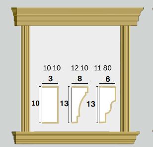 Оконное обрамление из пенополистирола (10 10, 12 10, 11 80) ОПТ фото 1