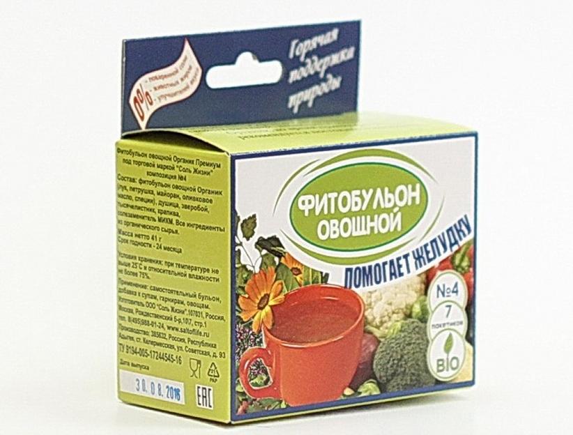 Фитобульон овощной № 4 Соль Жизни «Помощь желудку» 41 г ОПТ фото 2