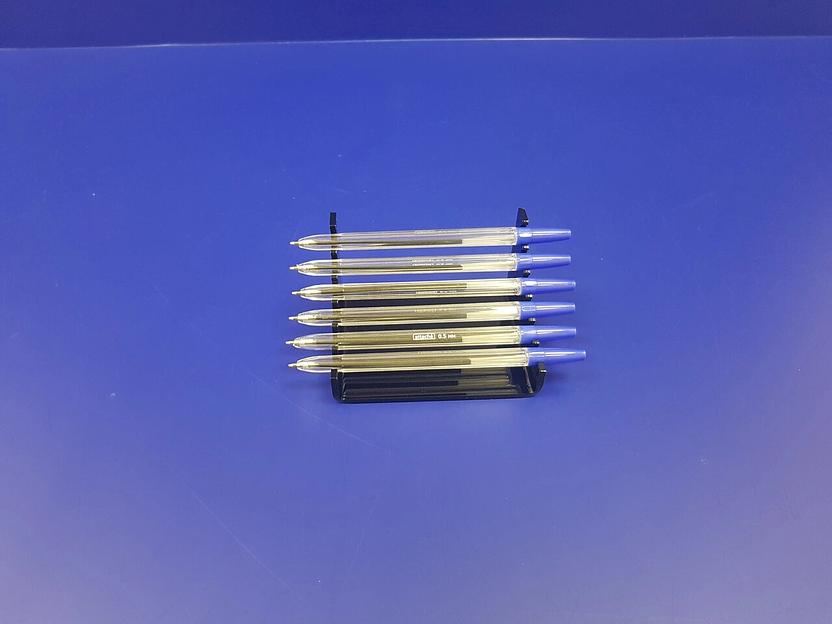 Подставка для ручек карандашей кистей 6 секции (горка радиус, цвет черный) фото 3