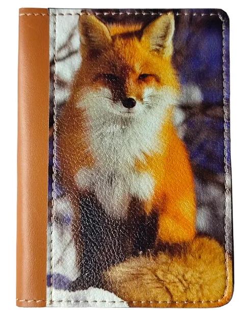 Обложка на паспорт «Лиса зимой» ОПТ фото 1