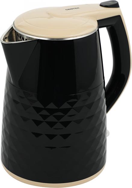 Чайник электрический Centek CT-0025 1.8л. 2000Вт черный/бежевый корпус: металл/пластик (CT-0025 BLACK) фото 2