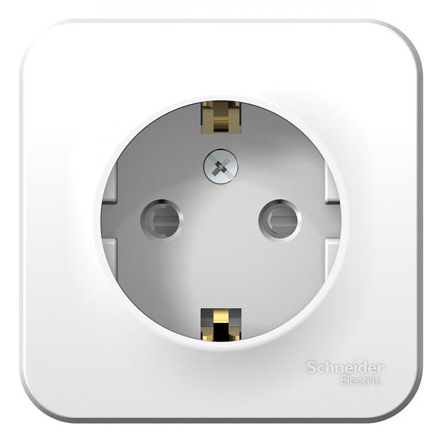 Systeme electric BLNRA011101 BLANCA О/У РОЗЕТКА с заземлением со шторками, 16А, 250В, БЕЛЫЙ фото 1