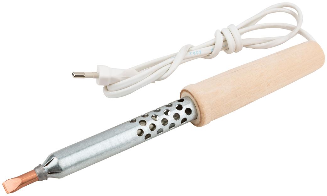 Паяльник 220 В, деревянная ручка 100 Вт фото 2