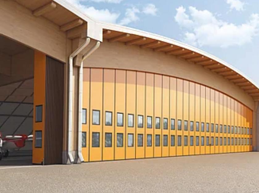 Промышленные складные ворота Дорхан с нижней направляющей ОПТ фото 1