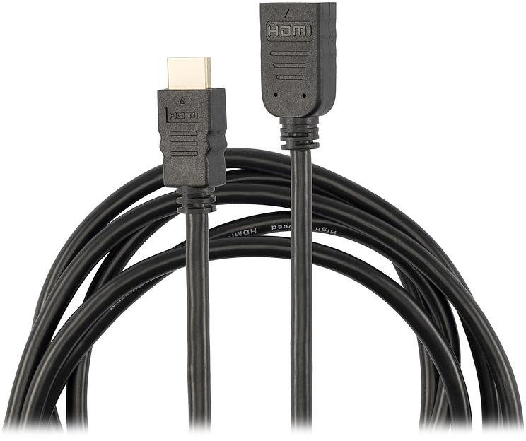 Кабель-удлинитель аудио-видео Buro HDMI (m)/HDMI (f) 1.5м. позолоч.конт. черный (BU-HDMI2.0-EXTND-1.5M) фото 1