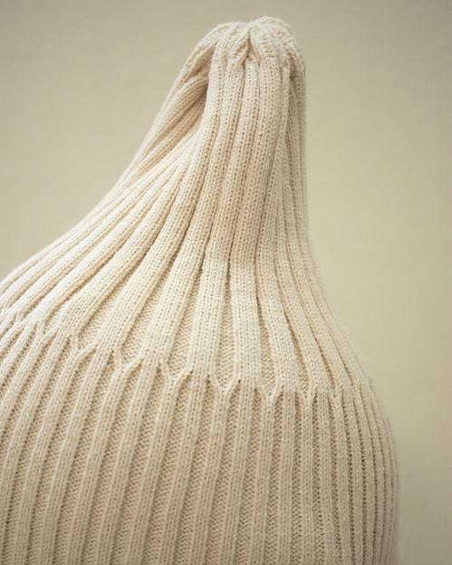 Шапка тыковка без подворота Светло-бежевая ОПТ фото 3