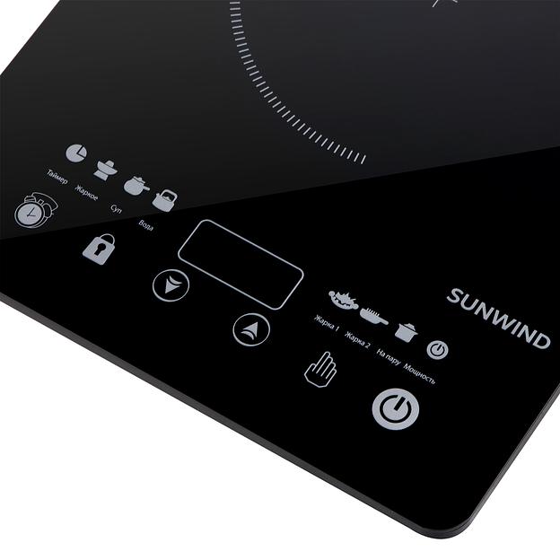 Плита Индукционная SunWind SCI-0502 черный стеклокерамика (настольная) фото 5