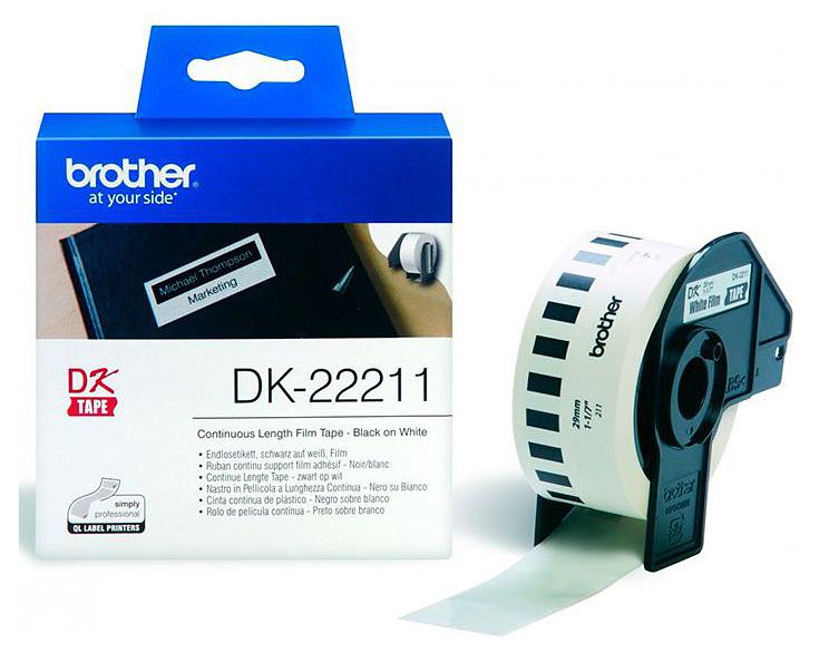 Картридж ленточный Brother DK22211 белый для Brother QL-570 фото 1