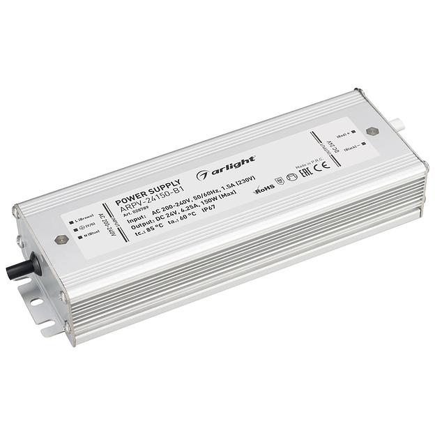 Блок питания ARPV-24150-B1 (24V, 6,3A, 150W) (ARL, IP67 Металл, 3 года) фото 1