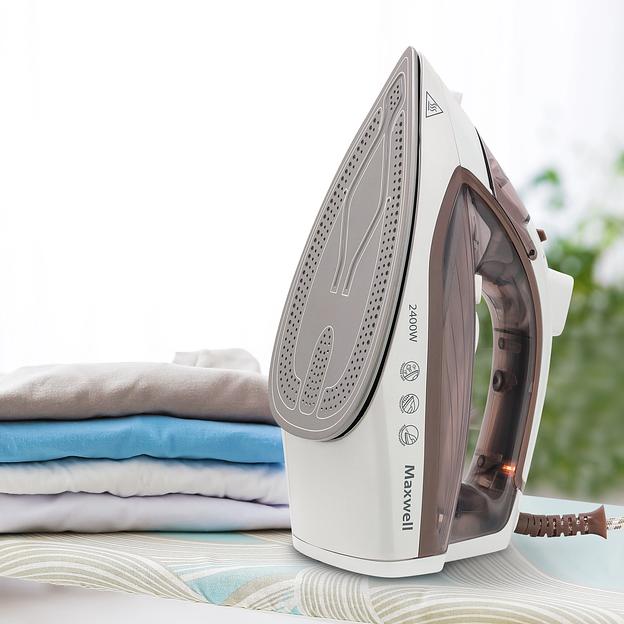 Утюг Maxwell MW-3047 2400Вт белый/коричневый фото 6