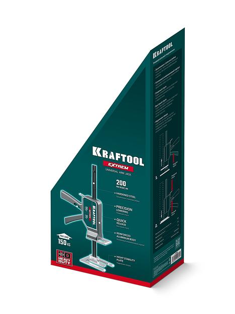 KRAFTOOL EXTREM 150 кг, 230 мм подъем, усиленный алюминиевый корпус, закаленная стальная рейка, подъемник универсальный (33263) фото 7
