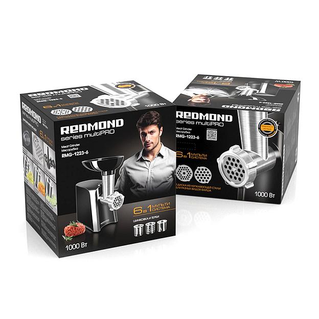 Мясорубка REDMOND RMG-1223-6 Черный фото 3