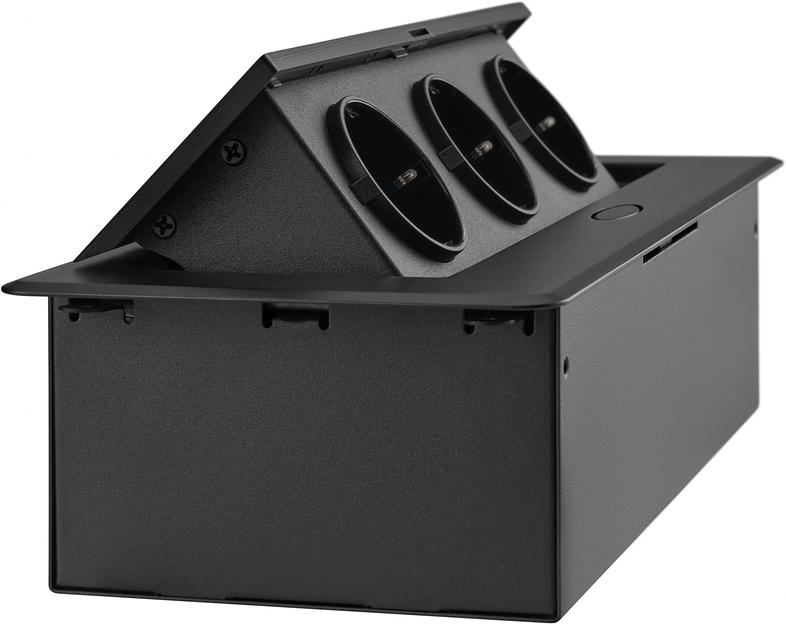 Розетка Cactus CS-SOCKET-EU3-BK для столешницы (уп.:1шт) фото 3