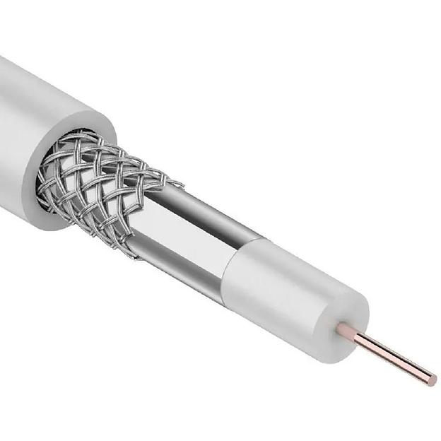 Rexant (01-2611) Кабель коаксиальный 3С-2V, 75Ом, CCS/Al/Al, 48%, 100м, INDOOR, белый фото 1