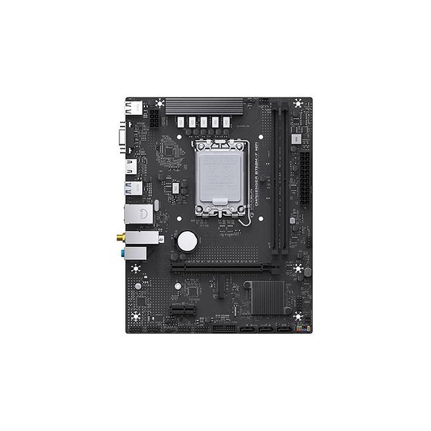Материнская плата Maxsun MS-Challenger B760M-F WIFI B760, LGA1700, 2*DDR4, 1*PCIEx16, 1*PCIEx1, 1*M.2, 6*USB3.2Gen1, 4*USB2.0, 3*SATA3.0, 1G, DP, HDMI, M-ATX, RTL фото 1