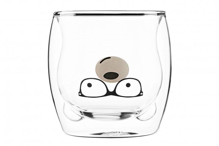 Набор чашек Ardesto Animals с двойными стенками  250 мл  2 шт  боросиликатное стекло AR2625GAS фото 1