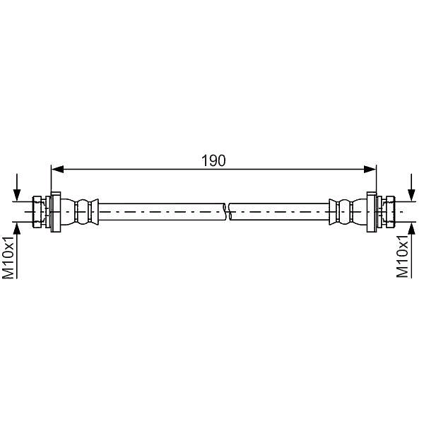 Шланг тормозной «Bosch» задний правый/левый фото 1