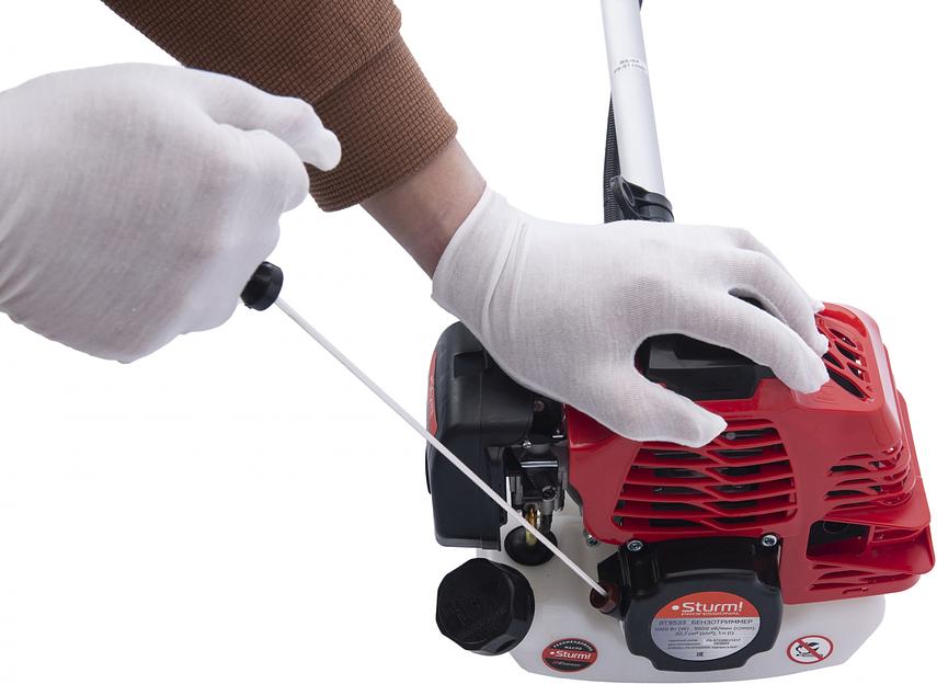 Триммер бензиновый Sturm! BT9533 1000Вт 1.36л.с. неразбор.штан. реж.эл.:леска/нож упак.:1шт. фото 7