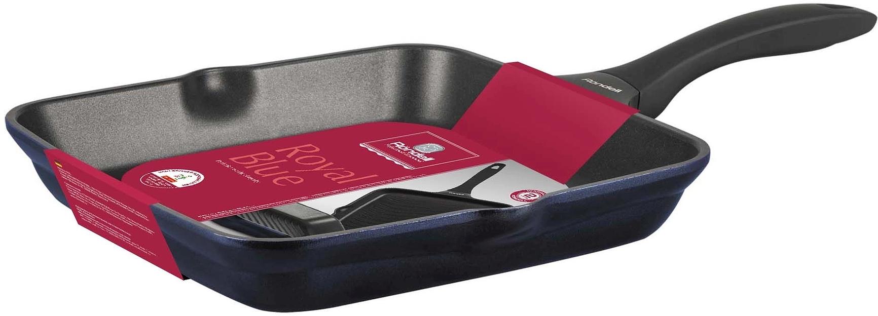 Сковорода-гриль Rondell Royal Blue RDA-1546 квадратная 28см покрытие: Eclipse ручка несъемная (без крышки) синий фото 5