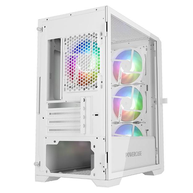 Корпус Powercase Alisio Micro X4W V2, Tempered Glass, 4х 120mm ARGB fans, ARGB HUB, белый, mATX (CAMCXW-A4) фото 5