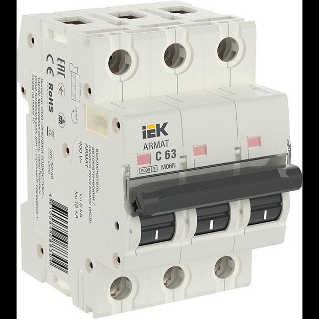 IEK AR-M06N-3-C063 ARMAT Авт. выкл. M06N 3P C 63А фото 1