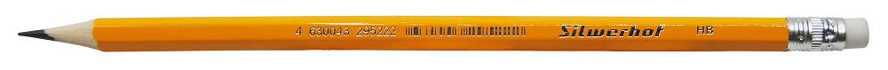Карандаш ч/г Silwerhof Basic 120636-00 2мм HB шестигран. дерево карт.пер. ластик фото 3