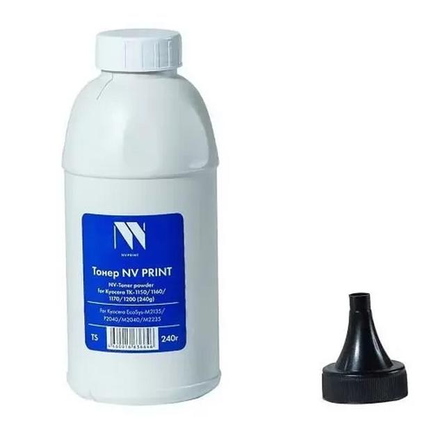Тонер NVP Kyocera TK-1150, TK-1160, TK-1170, TK-1200 (240г), для Kyocera ECOSYS M2040, M2135, M2235, M2540, M2635, M2640, M2735, M2835, P2040, P2235, P2335 Premium фото 1