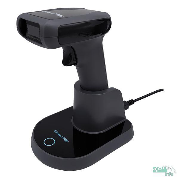 Globalpos GP-9600B - ручной беспроводной 2D сканер, Bluetooth, 2.4ГГц подставка, USB. фото 1