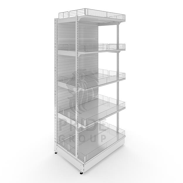Торговый стеллаж с дополнительной стойкой 1250x700x2600 фото 1