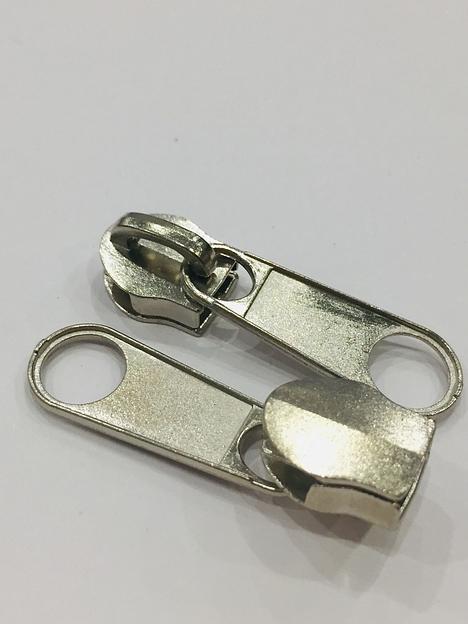 Бегунок спираль №10 Белый никель фото 1