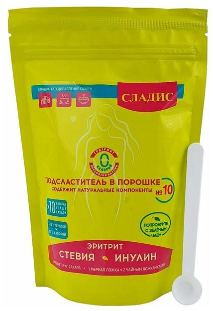Подсластитель «Сладис» без калорий со стевией 200 г порошок ОПТ фото 2