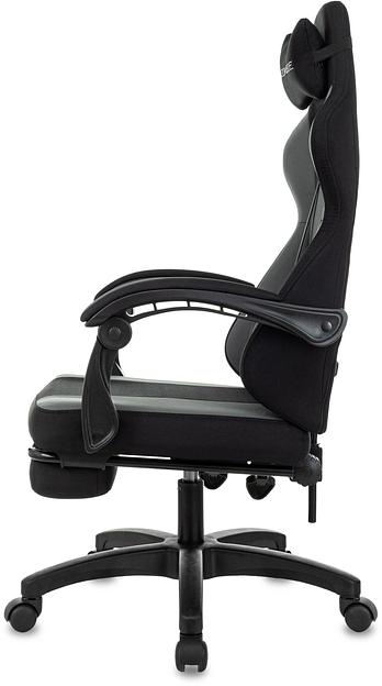 Кресло игровое Zombie Weaver черный/серый с подголов. крестов. пластик подст.для ног пластик черный фото 4