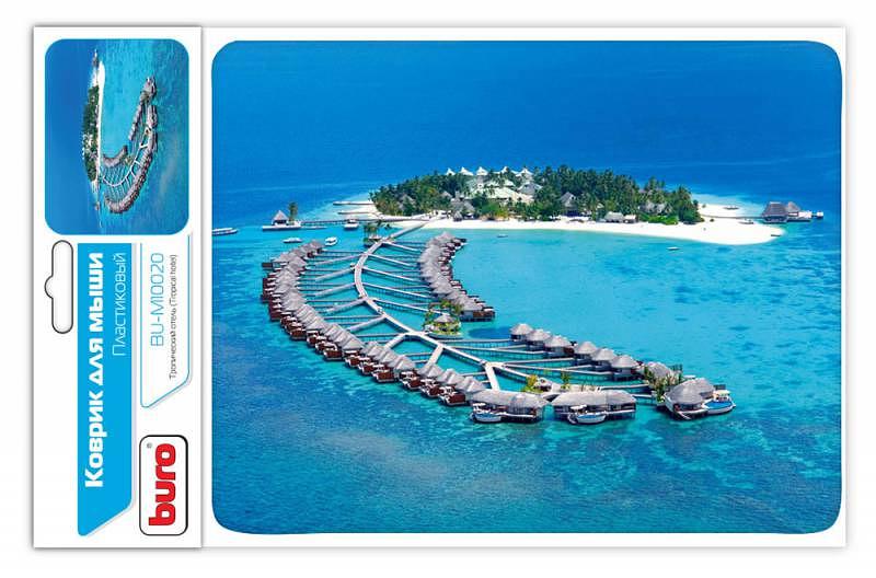 Коврик для мыши Buro BU-M10020 рисунок/тропический отель 230x180x2мм фото 1
