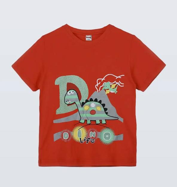 Детская футболка с принтом Shishco цвет красный 149285614 ОПТ фото 1