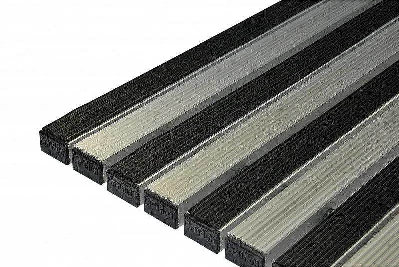 Придверная грязезащитная решётка «Сити Платинум + Резина» ОПТ фото 1