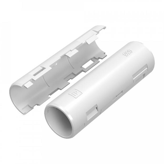 Муфта разборная d20 мм белая (70шт/840шт уп/кор) фото 1