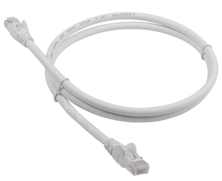 Патч-корд LANMASTER LSZH UTP кат.6, 1.0 м, серый (LAN-PC45/U6-1.0-GY) фото 1