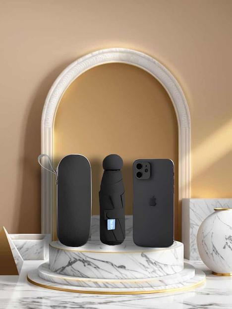 Зонт «Мини» механический, чёрный фото 2