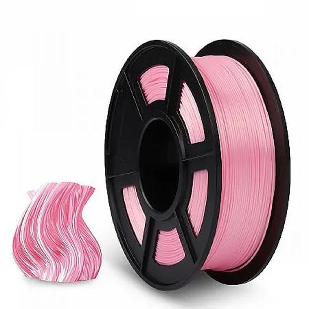 Филамент NVPRINT Silk PLA+ Pink для 3D печати диаметр 1.75мм длина 330 метров масса 1 кг фото 1