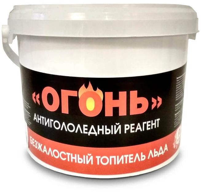 Антигололёдный реагент "ОГОНЬ" 3 кг фото 1