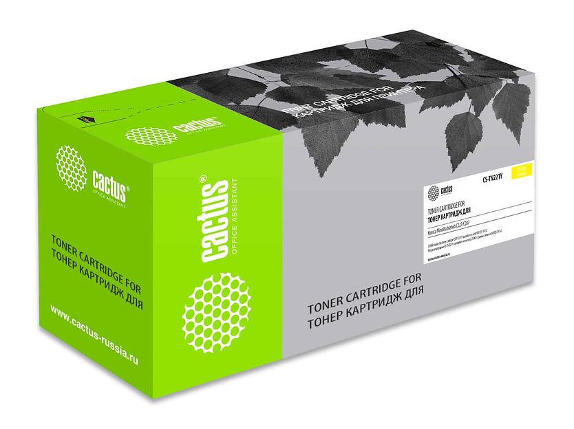 Картридж лазерный Cactus CS-TN221Y желтый (21000стр.) для Konica Minolta bizhub C227/C287 фото 1