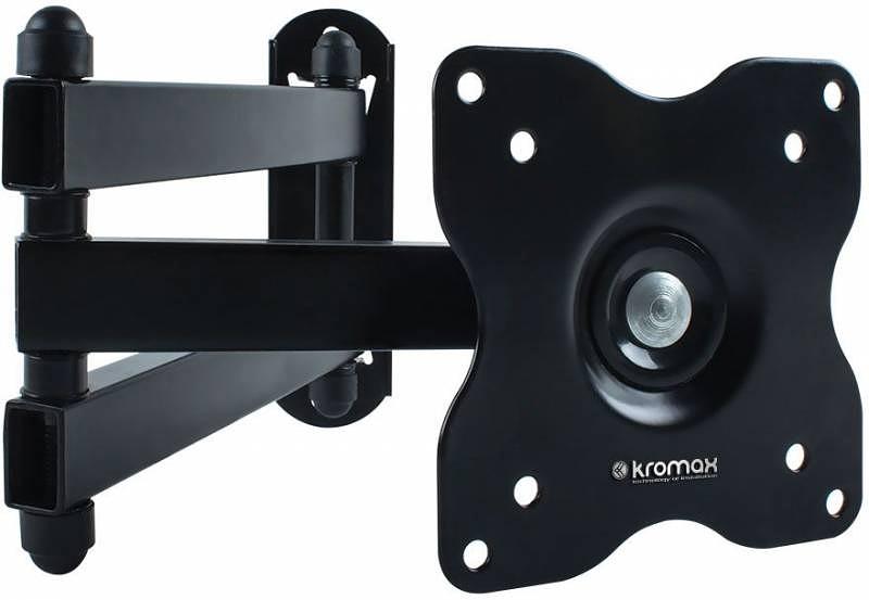 Кронштейн для телевизора Kromax DIX-15 черный 15"-28" макс.30кг настенный поворот и наклон фото 1