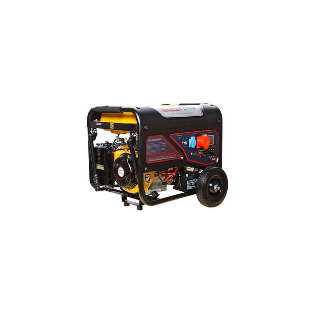 Бензиновый генератор REDVERG RD-G8000EN3, 380/220/12 В, 6.5кВт, на колёсах с АКБ фото 1