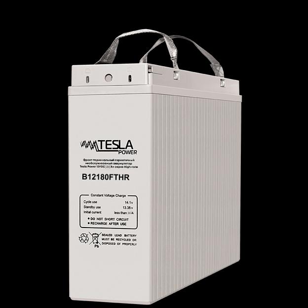 Фронт-терминальный герметичный необслуживаемый аккумулятор Tesla Power 12VDC 180Ач, серия High-rate фото 1